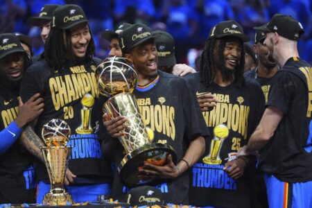 Oklahoma City Thunder derrotó a Indiana Pacers en el séptimo juego de las finales y es el nuevo campeón de la NBA imagen-7