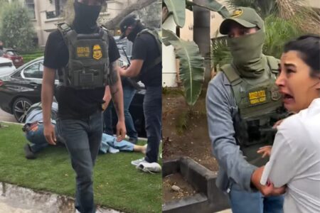 En Los Ángeles: sufrió un ataque de pánico y convulsiones en plena calle mientras el ICE arrestaba a su esposo imagen-7