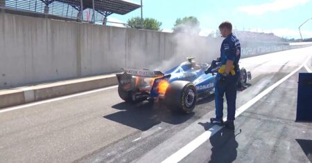 En llamas: el Williams de Carlos Sainz ardió antes de la largada en el GP de Austria imagen-24