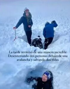 Avalancha en Ushuaia: el video que muestra el milagroso rescate de una pareja que estuvo sepultada bajo la nieve por una hora imagen-3