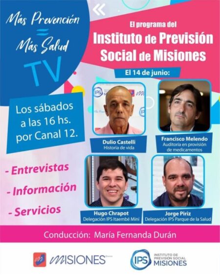 📺 Este sábado a las 16 hs. por Canal 12, “Más Prevención, Más Salud” imagen-81