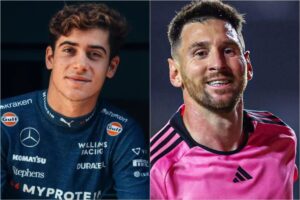 Franco Colapinto le regaló su casco a Lionel Messi: la foto del momento y el mensaje especial que le dedicó imagen-3