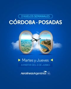 Aerolíneas Argentinas vuelve a unir Córdoba y Posadas imagen-4