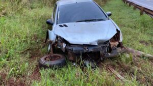 Puerto Esperanza: despiste de un automóvil en la Ruta Nacional 12 imagen-2