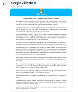 Gobernadores de UxP respaldaron a Cristina Kirchner tras el fallo de la Corte Suprema imagen-3