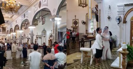 Un amor más fuerte que cualquier tormenta: una pareja se casó en una iglesia inundada imagen-18