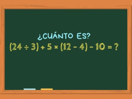 ¿Cuánto es (24 ÷ 3) + 5 × (12 - 4) - 10? El reto matemático que solo las mentes más rápidas pueden resolver en 30 segundos imagen-6