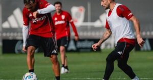 El pibe de los 100 millones de cláusula se entrena con el equipo de Gallardo y espera su chance imagen-2