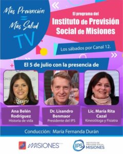 💙📺 Este sábado, una nueva edición de “MÁS PREVENCIÓN ES IGUAL A MÁS SALUD” imagen-1