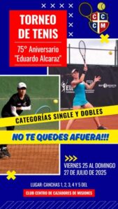 El Centro de Cazadores celebrará el 75to aniversario con un torneo de tenis «integrador» y un emotivo homenaje a socio colaborador imagen-1