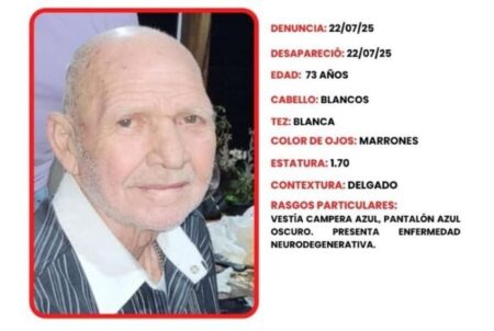 Buscan a un hombre de 73 años desaparecido en Colonia Aurora imagen-6