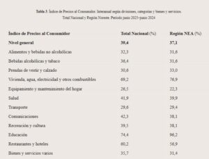 Índice de Precios al Consumidor Región NEA, con el 1,1% en Junio 2025 fue menor a la escala nacional imagen-1