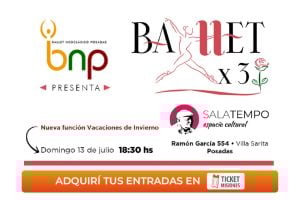 Ballet x 3 regresa al escenario con una nueva oportunidad para disfrutar del Ballet Neoclásico Posadas. Entradas a la función en TicketMisiones.com imagen-3