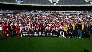 Con goles del Chori Domínguez y Ortega, River le ganó a Barcelona y se quedó con duelo del “Choque de Leyendas” en el Monumental imagen-7