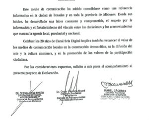 Beneplácito legislativo por 20mo aniversario de C6Digital imagen-1