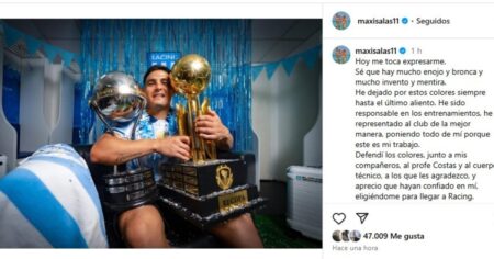 Los likes de algunos jugadores de Racing al posteo de Salas contra Milito imagen-21