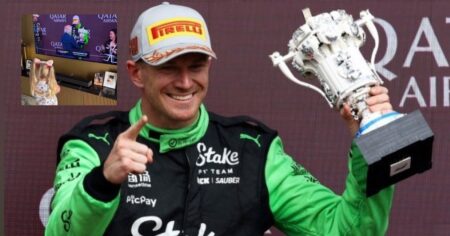 La tierna reacción de la hija de Hulkenberg y el alocado festejo del piloto tras lograr su primer podio en Silverstone a los 37 años imagen-17