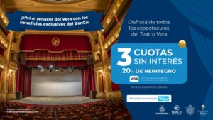 Clientes del Banco de Corrientes tendrán 20% de descuento y 3 cuotas sin interés en obras del Teatro Vera imagen-3
