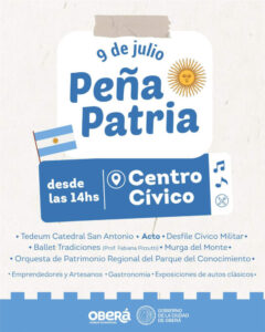 Oberá preparó una jornada festiva y turística para celebrar la Independencia imagen-1