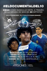“El Documental del 10” en Misiones: la historia de Maradona desde el arte imagen-4