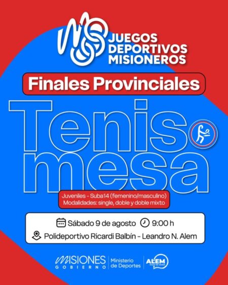 Juegos Deportivos Misioneros: con tenis de mesa en Alem, comienzan las finales provinciales imagen-4