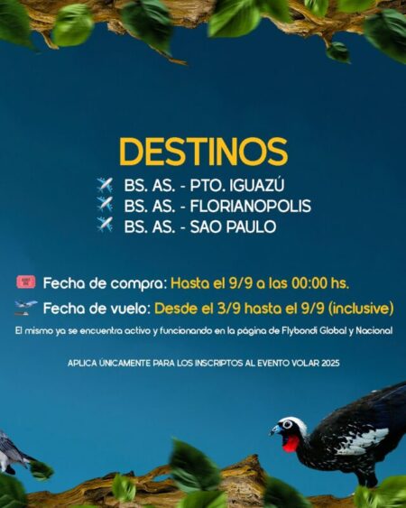 Volar 2025: línea aérea low cost lanza promoción exclusiva para el Encuentro Internacional de Observación de Aves en Misiones imagen-14