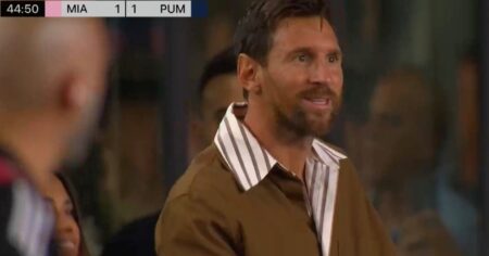 El festejo de Lionel Messi por el primer gol de Rodrigo De Paul en Inter Miami por la Leagues Cup imagen-26