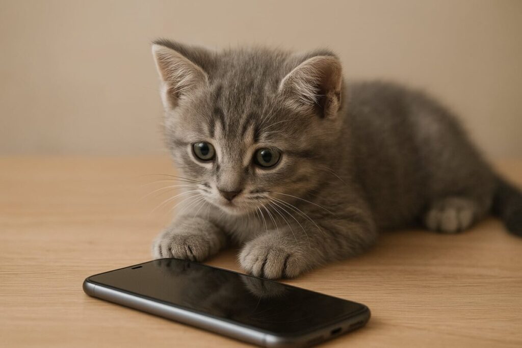 Le robó el teléfono a su dueña, se sacó una foto y enterneció a todos con el resultado imagen-5