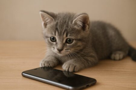 Le robó el teléfono a su dueña, se sacó una foto y enterneció a todos con el resultado imagen-5
