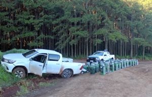 Hallan camioneta robada con miles de paquetes de cigarrillos en San Vicente imagen-106
