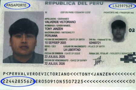 El curioso pasaporte de “Pequeño J” genera dudas y no es el que usó Interpol para la alerta roja por el triple crimen imagen-14