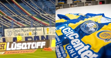 Los homenajes para Russo en Vélez - Rosario Central: bandera, camiseta especial, un cuadro y los dos trofeos imagen-14