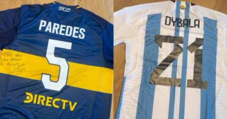 Materazzi lució las camisetas firmadas de Paredes en Boca y de Dybala en la Selección imagen-11