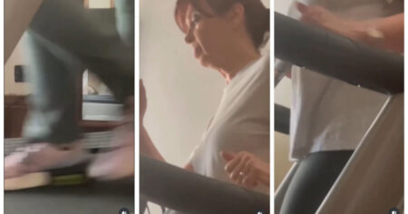 Máximo Kirchner filmó a Cristina presa sobre la cinta andadora y ella le habló como a Parrilli: "¿Qué no ves? Caminando" imagen-11
