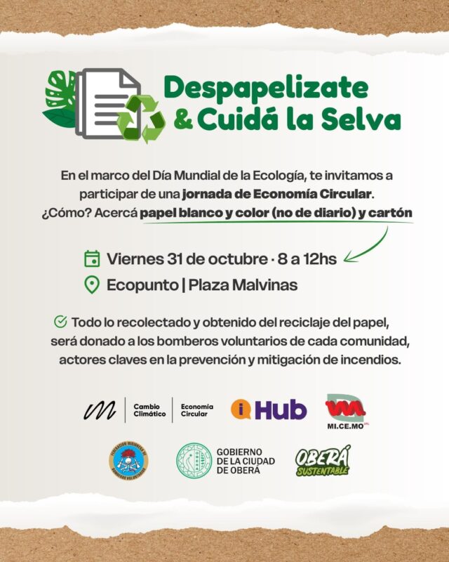 Despapelizate y cuidá la selva: una invitación a transformar residuos en ayuda Despapelizate y cuidá la selva: una invitación a transformar residuos en ayuda imagen-5