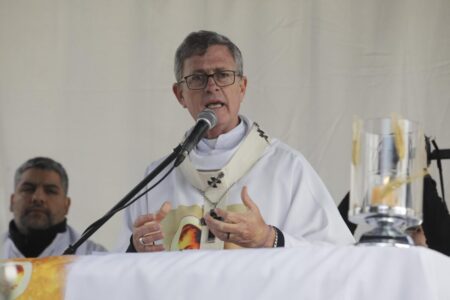 Habló García Cuerva en el comienzo de la peregrinación a Lujan y se refirió al triple crimen imagen-7