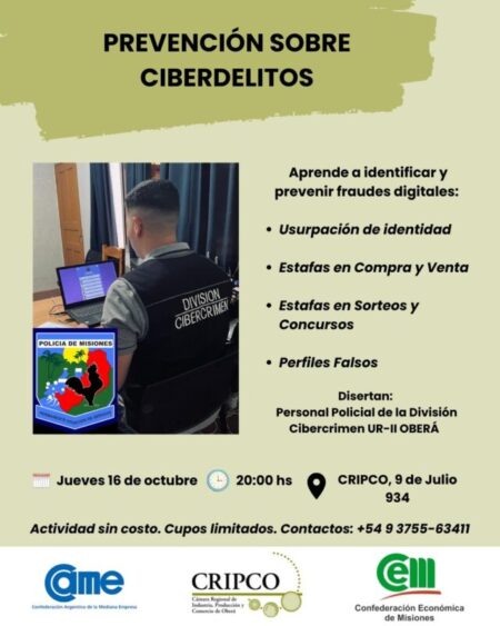 Capacitación gratuita en la CRIPCO para prevenir fraudes y delitos digitales imagen-6