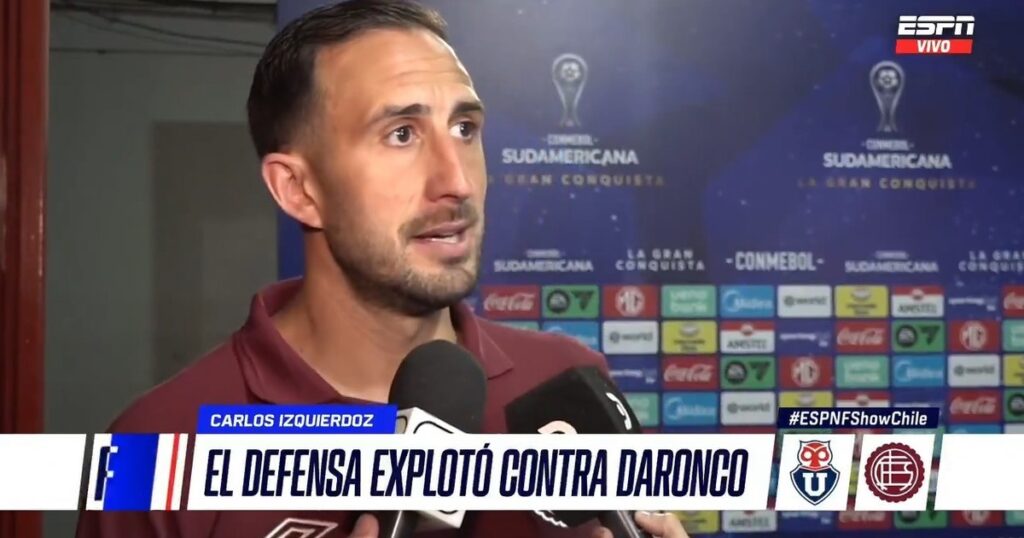 La dura denuncia que hizo Carlos Izquierdoz contra el árbitro tras el penal cobrado a favor de la U La dura denuncia que hizo Carlos Izquierdoz contra el árbitro tras el penal cobrado a favor de la U imagen-4