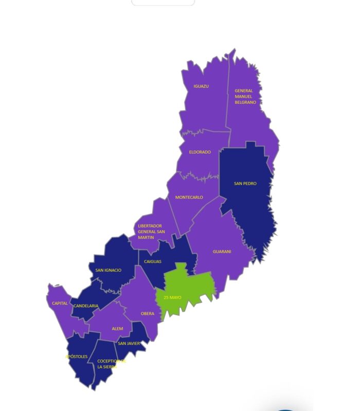 El Mapa de  las elecciones en Misiones: La Libertad Avanza se impuso en nueve departamentos El Mapa de  las elecciones en Misiones: La Libertad Avanza se impuso en nueve departamentos imagen-75