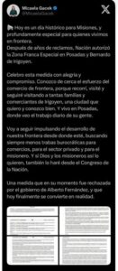Micaela Gacek celebró la expansión de la Zona Franca de Iguazú a Posadas y Bernardo de Irigoyen: “Es un día histórico para la frontera” imagen-1