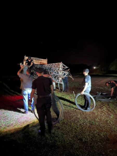Secuestraron paneles y soportes de la torre sustraída en Apóstoles imagen-6