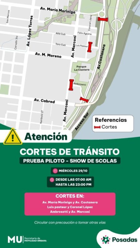 Prueba piloto del cierre de la Estudiantina: habrá cortes de tránsito en la Costanera Prueba piloto del cierre de la Estudiantina: habrá cortes de tránsito en la Costanera imagen-12