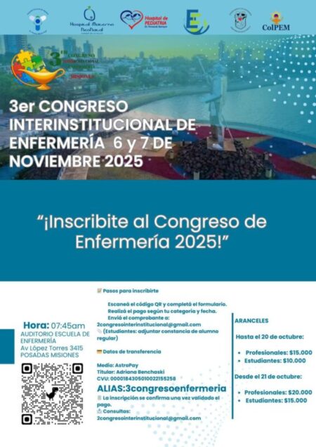 El 3er Congreso Interinstitucional de Enfermería convocará a profesionales de todo el país en Misiones El 3er Congreso Interinstitucional de Enfermería convocará a profesionales de todo el país en Misiones imagen-7