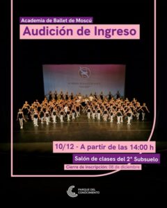 Abren las inscripciones para el ingreso 2026 a la Academia de Ballet de Moscú imagen-1