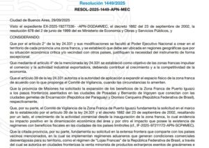 Oficial: autorizaron la expansión de la Zona Franca de Puerto Iguazú a Posadas y Bernardo de Irigoyen imagen-1