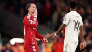 Con un golazo de Alexis Mac Allister, el Liverpool venció 1-0 al Real Madrid por la Champions League Con un golazo de Alexis Mac Allister, el Liverpool venció 1-0 al Real Madrid por la Champions League imagen-9