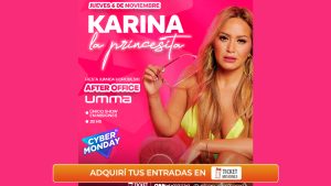 ¡Llega el Cyber Monday al concierto de Karina la princesita! Con descuentos exclusivos en Ticketmisiones.com ¡Llega el Cyber Monday al concierto de Karina la princesita! Con descuentos exclusivos en Ticketmisiones.com imagen-5