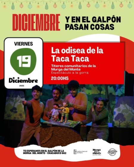 Dos propuestas para cerrar el año en el Galpón de la Murga: títeres “a la gorra” y música del litoral imagen-110