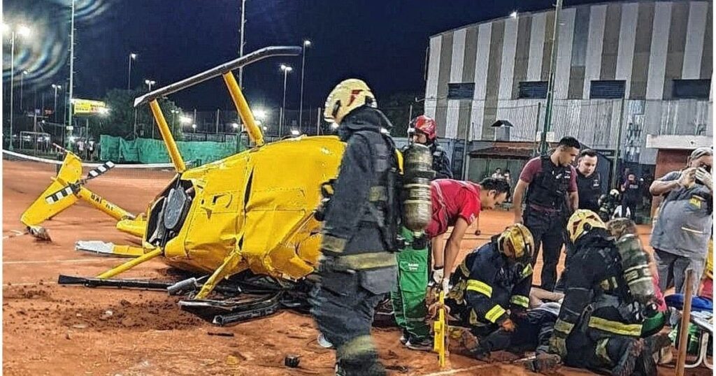 Cayó un helicóptero en un club de tenis de Capital: hay heridos Cayó un helicóptero en un club de tenis de Capital: hay heridos imagen-40
