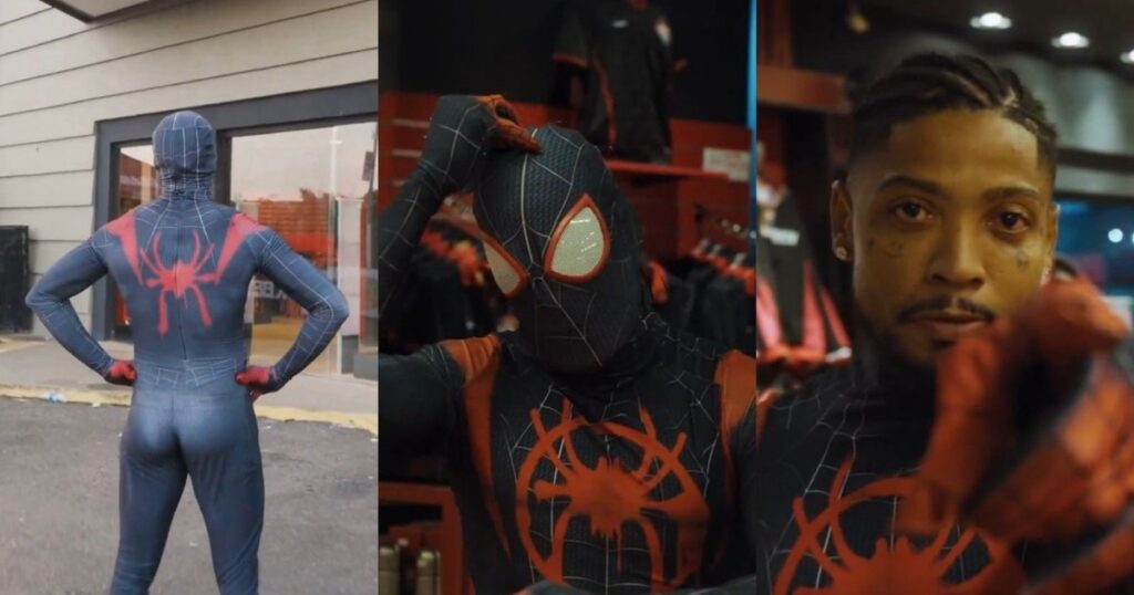 La particular presentación de Marinho en Vitória con el traje de Spiderman imagen-4